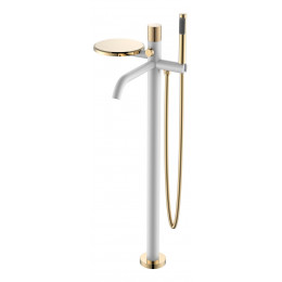 Смеситель STICK напольный WHITE DIAMOND GOLD 129-WG.2