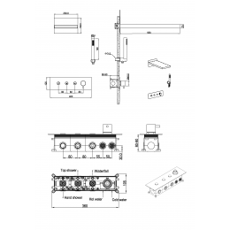 Душевая система скрытого монтажа Boheme Fusion Matt White 130-MW