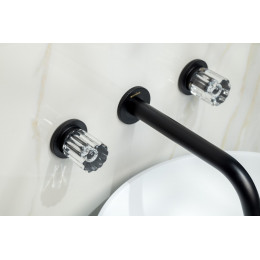 Смеситель из стены ELEGANTE на 3 отв. BLACK 152-2-B-EL