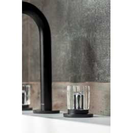 Смеситель на столешницу ELEGANTE на 3 отв. BLACK 152-B-EL