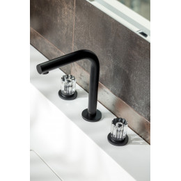 Смеситель на столешницу ELEGANTE на 3 отв. BLACK 152-B-EL