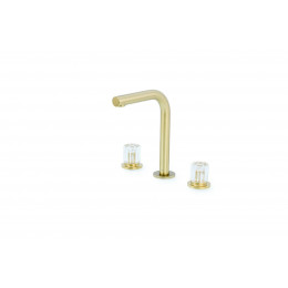 Смеситель на столешницу ELEGANTE на 3 отв. MAT GOLD 152-MG-EL