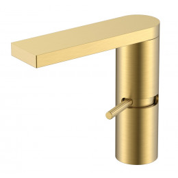 Смеситель для раковины прогрессивный Stella Matt Gold 155-MG