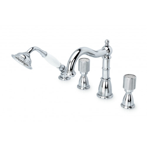 Смеситель врезной 4 отв. ROYAL CRYSTAL, хром_Комплект 396-Royal/CRST