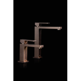 Cмеситель для умывальника Qubic Brushed Bronze 471-BRB