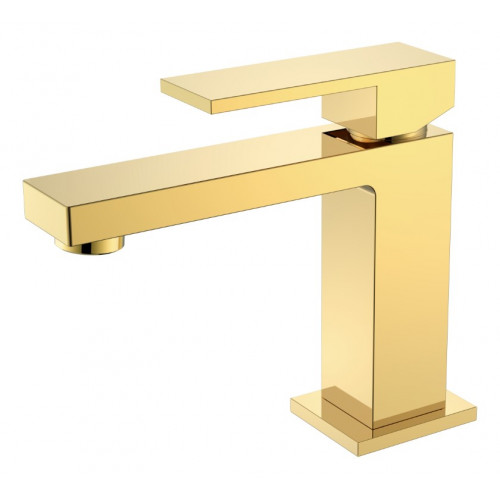 Cмеситель для умывальника Qubic Shine Gold 471-G