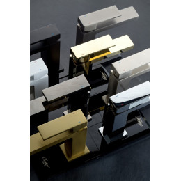 Cмеситель для умывальника Qubic Shine Gold 471-G