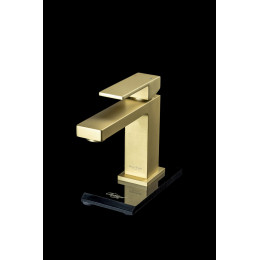Cмеситель для умывальника Qubic Matt Gold 471-MG