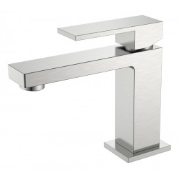 Cмеситель для умывальника Qubic Brushed Nickel 471-NB