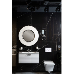 Зеркало SHINE Белое d82 light 528-W light