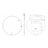 Зеркало круглое c мет. рамой, подсветка, сенсор, антизапотевание, 100см BRUSHED BRONZE 545-100-BRB
