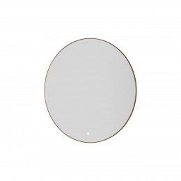 Зеркало круглое c мет. рамой, подсветка, сенсор, антизапотевание, 80см BRUSHED BRONZE 545-80-BRB