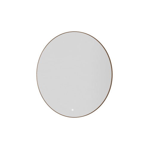 Зеркало круглое c мет. рамой, подсветка, сенсор, антизапотевание, 80см BRUSHED BRONZE 545-80-BRB