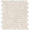 NOBU WHITE GRES ROUND MOSAICO MATT