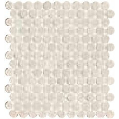 NOBU WHITE GRES ROUND MOSAICO MATT