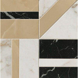 ROMA G. CALAC. DELICATO/ONICE MIELE/NERO ELEG. DECO MOSAICO