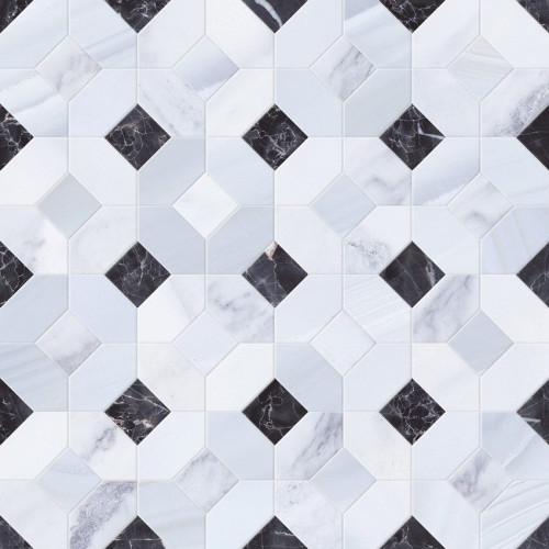 Statuario Mosaico Abadía Perla 45x45 см