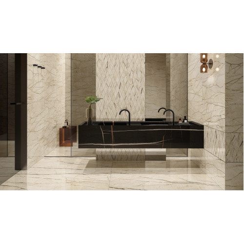 Мозаика Charme Deluxe Бьянко Микеланжело Стрип Люкс 26x75