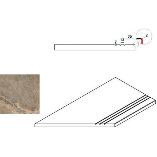 Керамогранит DARK BORDO GRIP SX 30x60