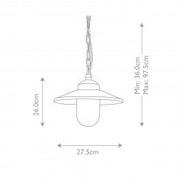 Подвесной фонарь Elstead Lighting, Арт. KLAMPENBORG8-BK
