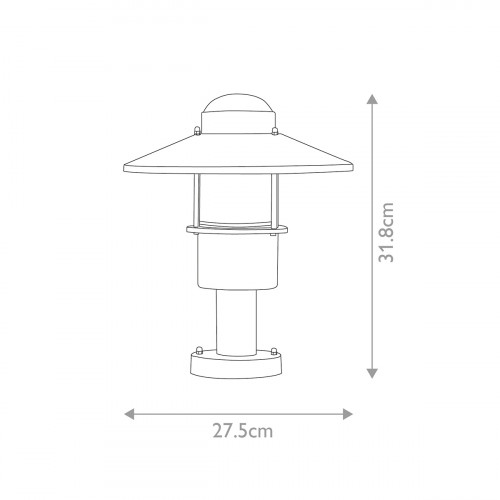 Фонарь-пьедестал Elstead Lighting, Арт. KLAMPENBORG-PED-SIL