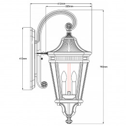 Настенный фонарь Feiss FE-COTSLN2-L-BK