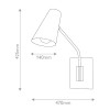Бра Hinkley BRAY HK-BRAY-1WB-BK