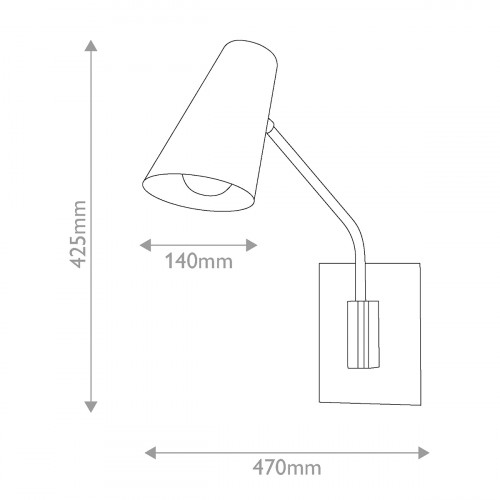 Бра Hinkley BRAY HK-BRAY-1WB-BK