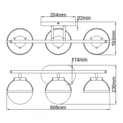 Бра для ванных комнат Hinkley, Арт. HK-HOLLIS3-C-BK-BATH