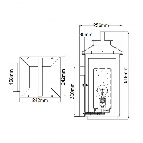 Настенный фонарь Hinkley, Арт. QN-ATWATER-L-PDB