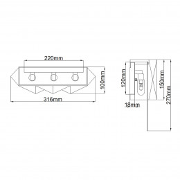 Бра Hinkley, Арт. HK-ZUMA-3W-SBG