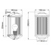 Настенный фонарь Hinkley, Арт. QN-CASTELLE-S-BLK