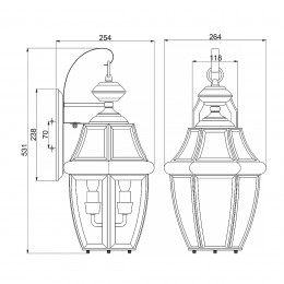 Настенный фонарь Quoizel, Арт. QZ-NEWBURY2-L-PB