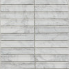 PIX 341 Bianco Carrara, Concave, чип 30х151 мм, сетка 305х318х12 мм, Матовая