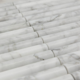PIX 342 Bianco Carrara, Convex, чип 20х151 мм, сетка 300х3