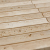 PIX 343 Yellow Travertine, Concave, чип 30х151 мм, сетка 305х318х12 мм, Матовая