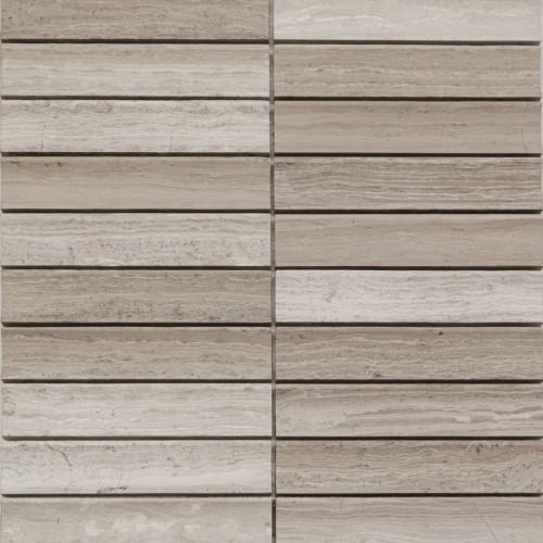 PIX 347 White Wooden, Concave, чип 30х151 мм, сетка 305х318х12 мм, Матовая