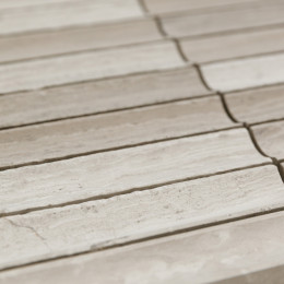 PIX 347 White Wooden, Concave, чип 30х151 мм, сетка 305х318х12 мм, Матовая