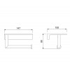 Бумагодержатель с полкой для телефона Timo Saona 13043/00 хром