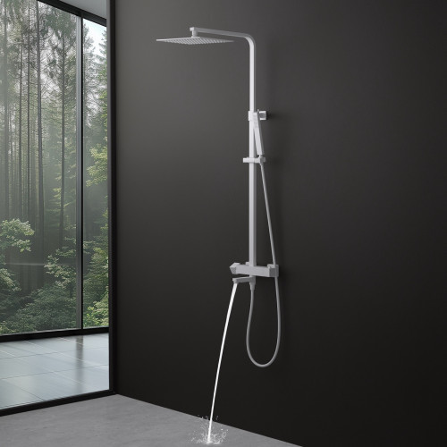 Душевая система с термостатом Timo Tetra-thermo SX-0169/16 белый матовый