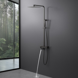 Душевая система с термостатом Timo Tetra-thermo SX-0169/18 черное золото