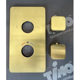 Душевая система встроенная с термостатом Timo Petruma SX-5049/17SM золото матовое