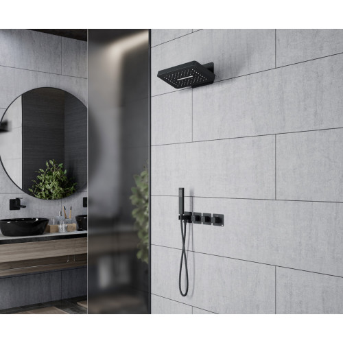 Душевая система встроенная с термостатом Timo Petruma SX-5249/03SM черный