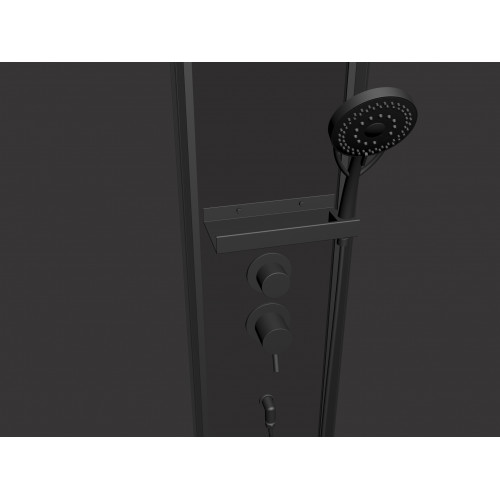 Premium ILMA Black 902 L душевая кабина с крышей, хамам и стульчиком 120*80*222