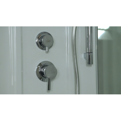 Lux T-7709 NEW душевая кабина 90*90*225, турецкая баня хамам, стульчик прозрачный
