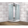 Comfort T-8801 Fabric Glass душевая кабина 100*100*22+турецкая баня хамам+стульчик прозрачный
