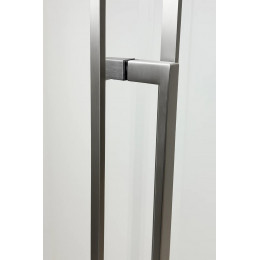 Душевая дверь TDSS-120/13C-8L, раздвиж 1200*2000, проф никель + торцевое стекло TSS-900/13C-8 900*2000, проф никель