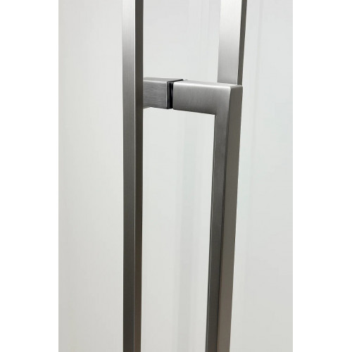 Душевая дверь TDSS-140/13C-8L, раздвиж 1400*2000, проф никель + торцевое стекло TSS-1000/13C-8 1000*2000, проф никель