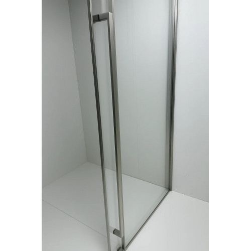 Душевая дверь TDSS-140/13C-8R, раздвиж 1400*2000, проф никель + торцевое стекло TSS-900/13C-8 900*2000, проф никель