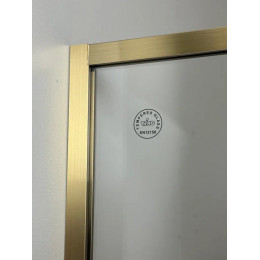 Душевая дверь TDSS-150/17C-8R, раздвиж 1500*2000, проф мат золото, стекло проз 8 мм